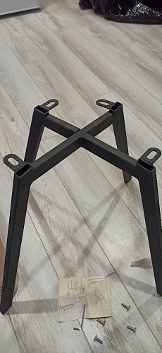 Стул на металлокаркасе Чилли К темно-серый (velutto 32) / черный фото покупателя 386