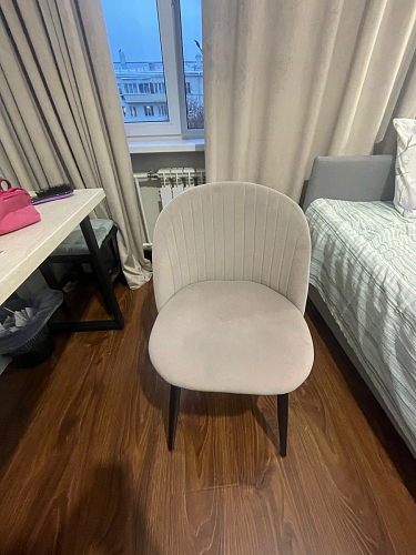 Стул на металлокаркасе Gabi 1 light blue / black / gold фото покупателя 90