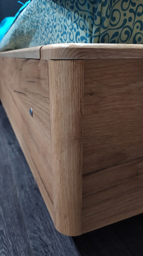 Двуспальная кровать Клауд 160х200 парящая дуб крафт золотой / антрацит фото покупателя 512