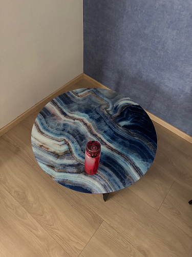 Журнальный столик Роб D-700 голубой мрамор фото покупателя 3