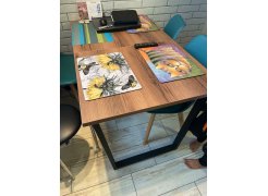 Стол Лота Лофт 140 25 мм юта / белый матовый фото покупателя 255