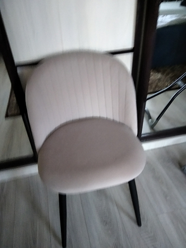 Стул на металлокаркасе Gabi dark beige / black / silver фото покупателя 438