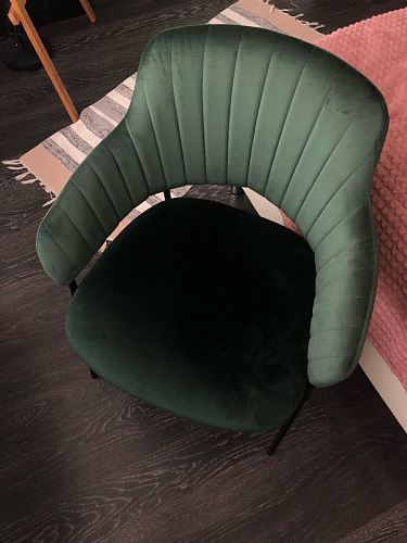 Стул на металлокаркасе Инклес синий / черный глянец фото покупателя 1