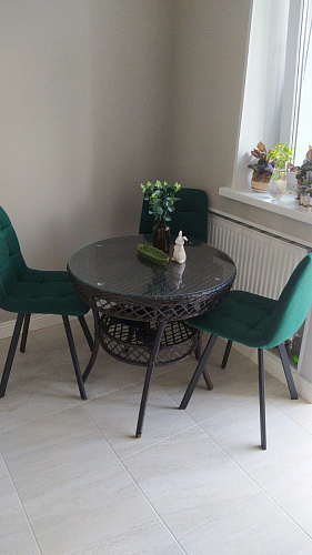 Стул на металлокаркасе Чилли К темно-серый (velutto 32) / черный фото покупателя 620