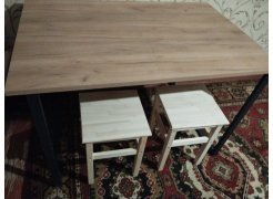 Стол Лота Лофт 140 25 мм черный матовый / бетон фото покупателя 753