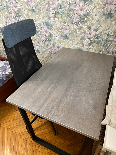 Стол раскладной Лота Лофт 120 25 мм юта / черный матовый фото покупателя 730