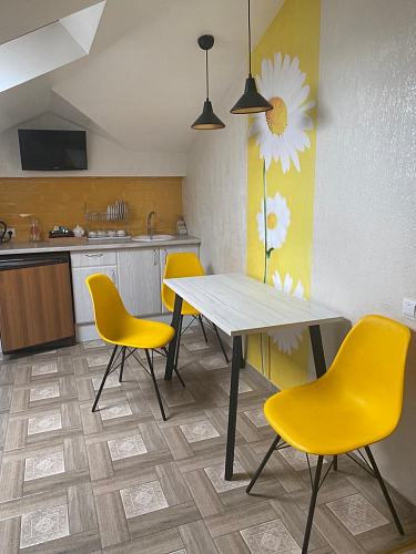 Стол Тринити Лофт 140 25 мм дуб делано темный / белый фото покупателя 92