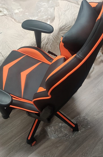 Компьютерное кресло Racer черное / голубое фото покупателя 42