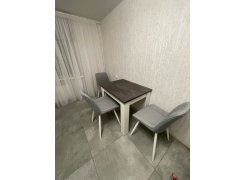 Стул на металлокаркасе Вейв светло-серый (hl 63) / 10К черный каркас фото покупателя 21