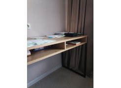 Письменный стол Леон Лофт бетон / черный матовый фото покупателя 112