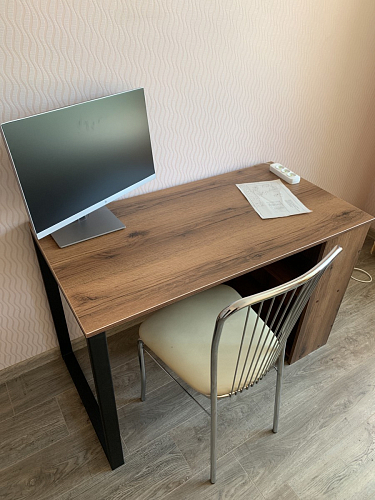 Письменный стол Битти Лофт 116х60х75 дуб делано светлый / белый матовый фото покупателя 60