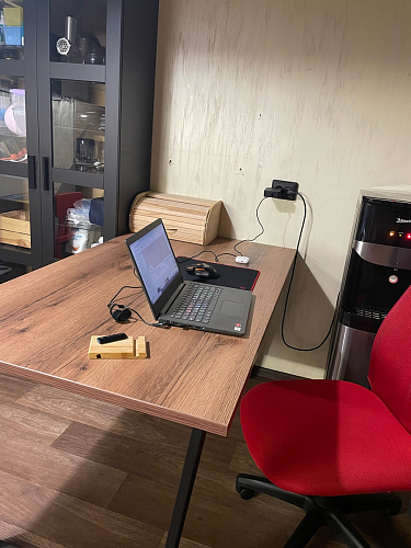 Стол Лота Лофт 120 25 мм дуб делано темный / черный матовый фото покупателя 215