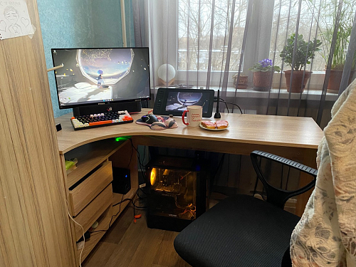 Стол письменный СПм-25 правый венге фото покупателя 63