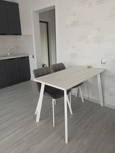 Стол Тринити Лофт 120 32 мм бетон / черный матовый фото покупателя 341