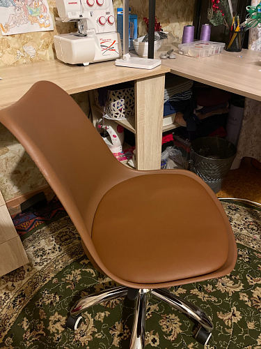 Компьютерное кресло Kolin cappuccino / chrome фото покупателя 6