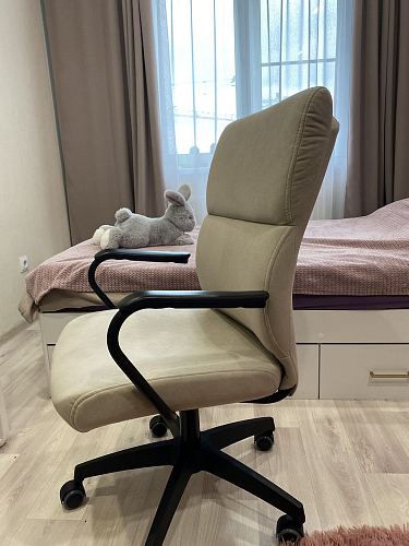 Компьютерное кресло Benefit/Бенефит флок серый 29 фото покупателя 14