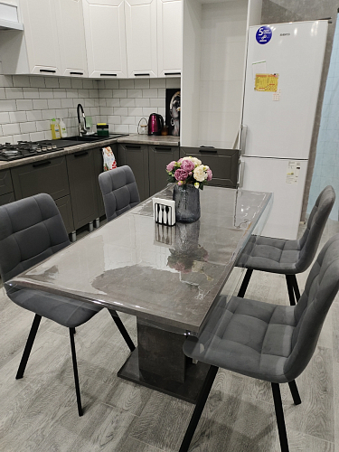 Стул на металлокаркасе Чилли синяя ткань / белый фото покупателя 1392