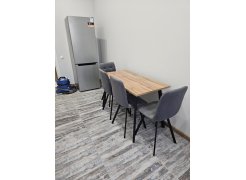 Обеденная группа Эделин светло-серый / бетон / черный матовый фото покупателя 25