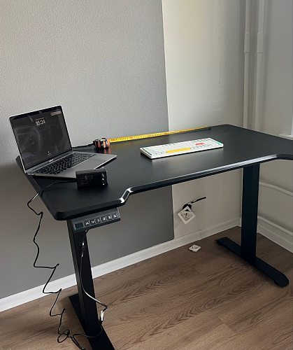 Компьютерный стол Маркос с механизмом подъема 120х75х75 орех кантри / белый фото покупателя 56