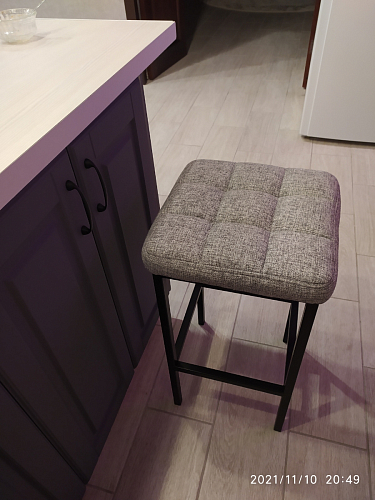 Барный стул Лофт ткань канди грей / черный матовый фото покупателя 240