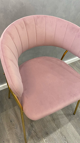 Стул на металлокаркасе Kamelia голубой / голубой / золотой фото покупателя 77