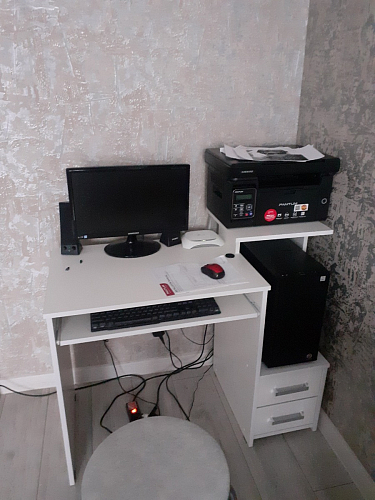 Компьютерный стол Джаз-24 левый дуб молочный фото покупателя 144