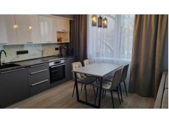 Деревянный стол Лота Лофт 120(160)х75 черный матовый / бетон светлый фото покупателя 775