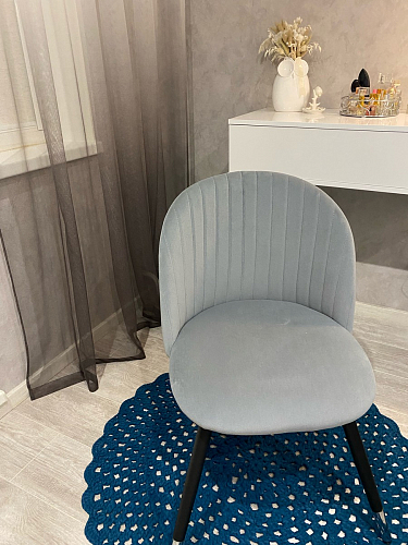 Стул на металлокаркасе Gabi 1 light purple / black / gold фото покупателя 199