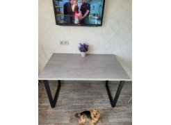 Стол Лота Лофт 140 25 мм юта / белый матовый фото покупателя 102