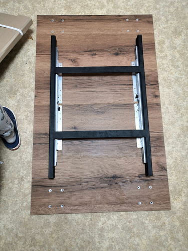 Стол Лота Лофт 140 25 мм черный матовый / бетон фото покупателя 636