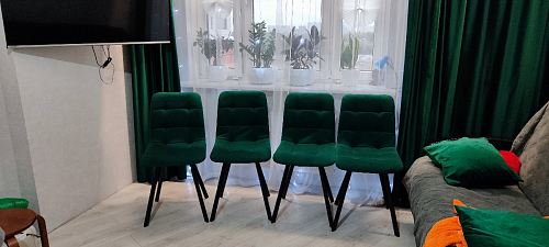 Стул на металлокаркасе Чилли К светло-серый велюр / черный каркас фото покупателя 412