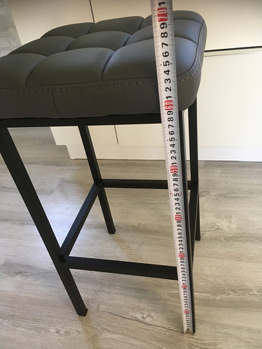 Барный стул Лофт микровелюр катания блэк / черный матовый фото покупателя 301