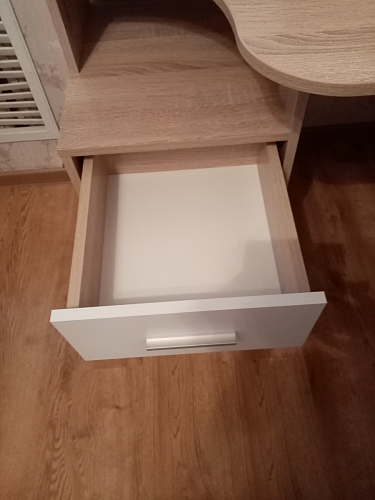 Стол компьютерный КСТ-16 бетон / белый фото покупателя 61