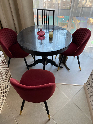 Стул на металлокаркасе Gabi green / black / silver фото покупателя 13