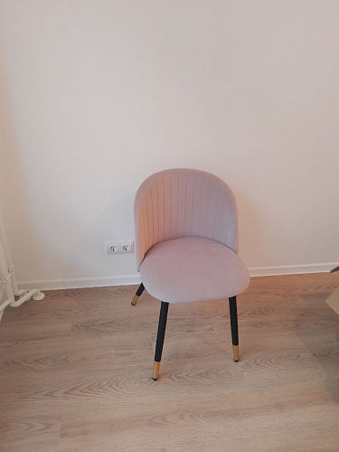 Стул на металлокаркасе Gabi dark beige / black / silver фото покупателя 285