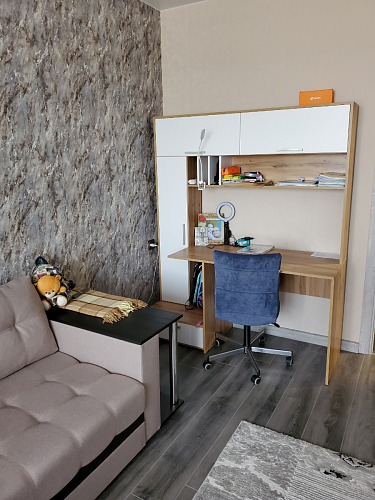 Письменный стол Лайт 03.243 дуб золотой (craft) / белый премиум фото покупателя 88