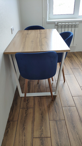 Деревянный стол Лота Лофт 140х80 черный матовый / бетон светлый фото покупателя 793