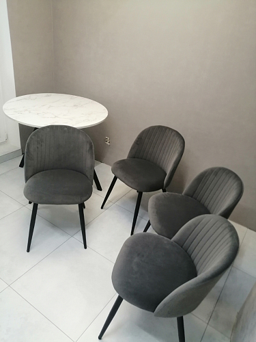 Стул на металлокаркасе Gabi 1 dark gray / black фото покупателя 384