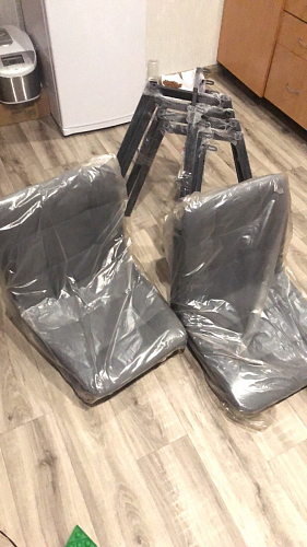 Стул на металлокаркасе Чилли К кирпичный / черный фото покупателя 400