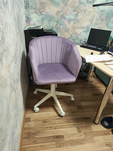 Компьютерное кресло Тибо confetti chocolate / белый фото покупателя 166