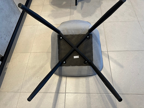 Стул на металлокаркасе Седа 360 К латте (velutto 08) / белый фото покупателя 45