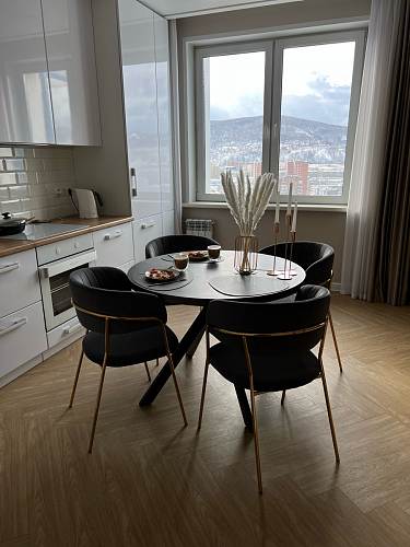 Стул на металлокаркасе Kamelia green / gold фото покупателя 34