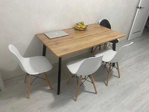 Стол Тринити Лофт 120 32 мм бетон / черный матовый фото покупателя 728