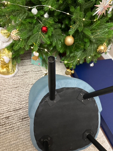 Стул на металлокаркасе Gabi 1 light blue / black / gold фото покупателя 594