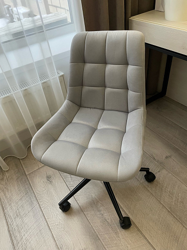 Компьютерное кресло Честер экокожа бежевая / белый фото покупателя 60