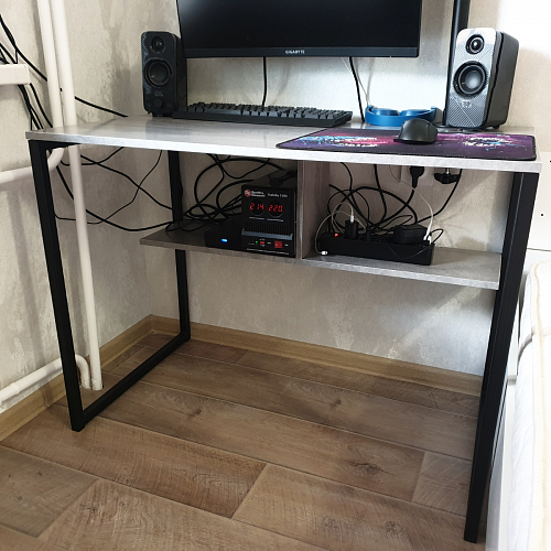 Письменный стол Клер Лофт дуб делано темный / черный матовый фото покупателя 51