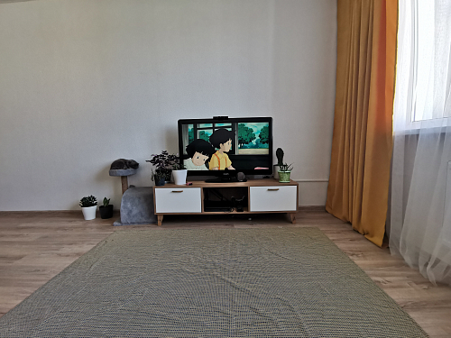 ТВ-тумба Эго Т-3 на ножках бетон светлый / белый глянец фото покупателя 67