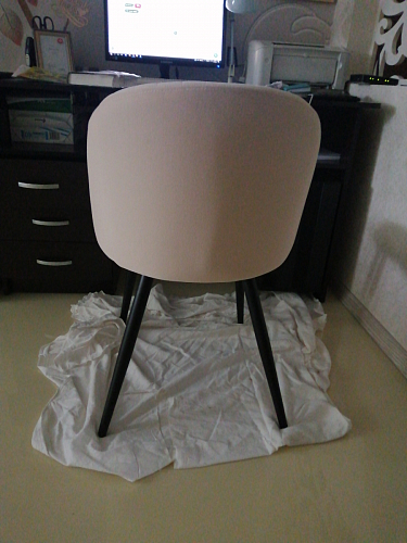 Стул на металлокаркасе Gabi 1 line light blue / black фото покупателя 130