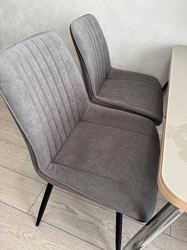 Стул на металлокаркасе Седа 360 К латте (velutto 08) / белый фото покупателя 351