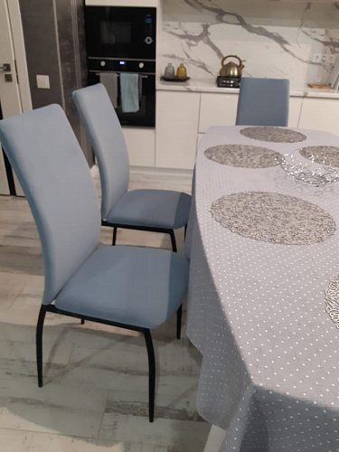 Стул на металлокаркасе Tod light blue / yellow / black фото покупателя 55